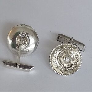 Vintage Taxco Sterling Silver Sombrero Cufflinks 925 Mexican 8.76g Signed